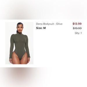 BNWT fashion nova olive green bodysuit